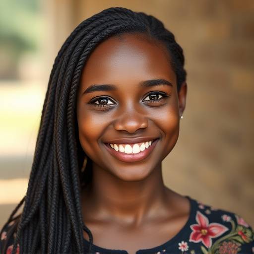 Portrait of Aisha Nakimuli, a smiling young woman.
