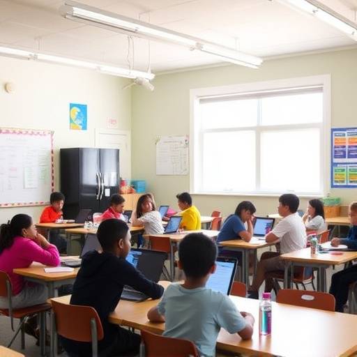 Students learning in a classroom at Bright Futures Academy