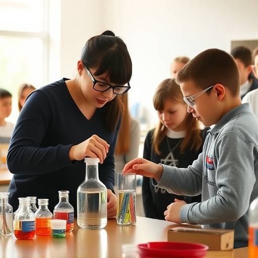 Students participating in a science experiment at Bright Futures Academy
